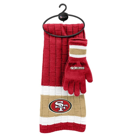 NFL San Francisco 49'ers Scarf & Glove Set - Picture 1 of 1